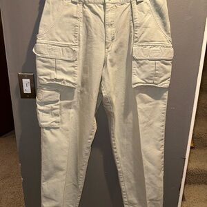 Columbia Sportswear Men’s Cargo Pants 38x32 Beige Cotton Utility Hiking